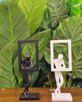 Modern Framed Thinker Sculptures