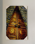 Bab Al-Kaaba Golden Door Framed Canvas Wall Art | Luxury Islamic Decor