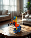Phoenix" Fluid Art Rearing Horse – High-Gloss Bold Sculpture