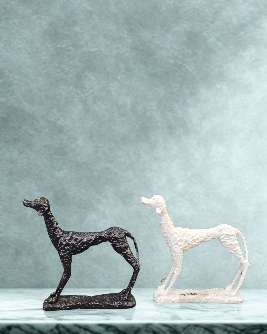 Textured Greyhound Dog Sculpture