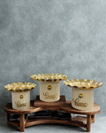 Luxury Gold & Cream Decorative Cake Tray