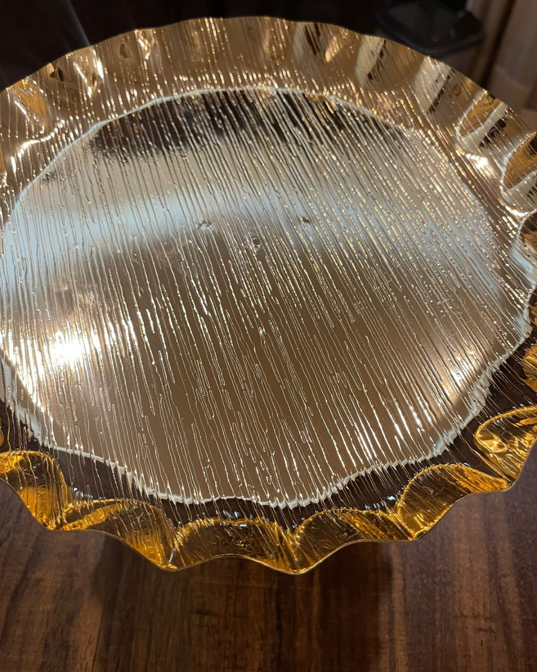 Luxury Gold & Cream Decorative Cake Tray