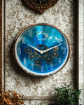 ATCO Modern Blue Moving Gear Wall Clock – Luxury Industrial Home Decor
