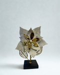 Lumina Layered Metal Floral Sculpture | Textured Luxury Tabletop Accent