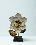 Celestia Scalloped Metal Floral Sculpture | Elegant Tabletop Accent