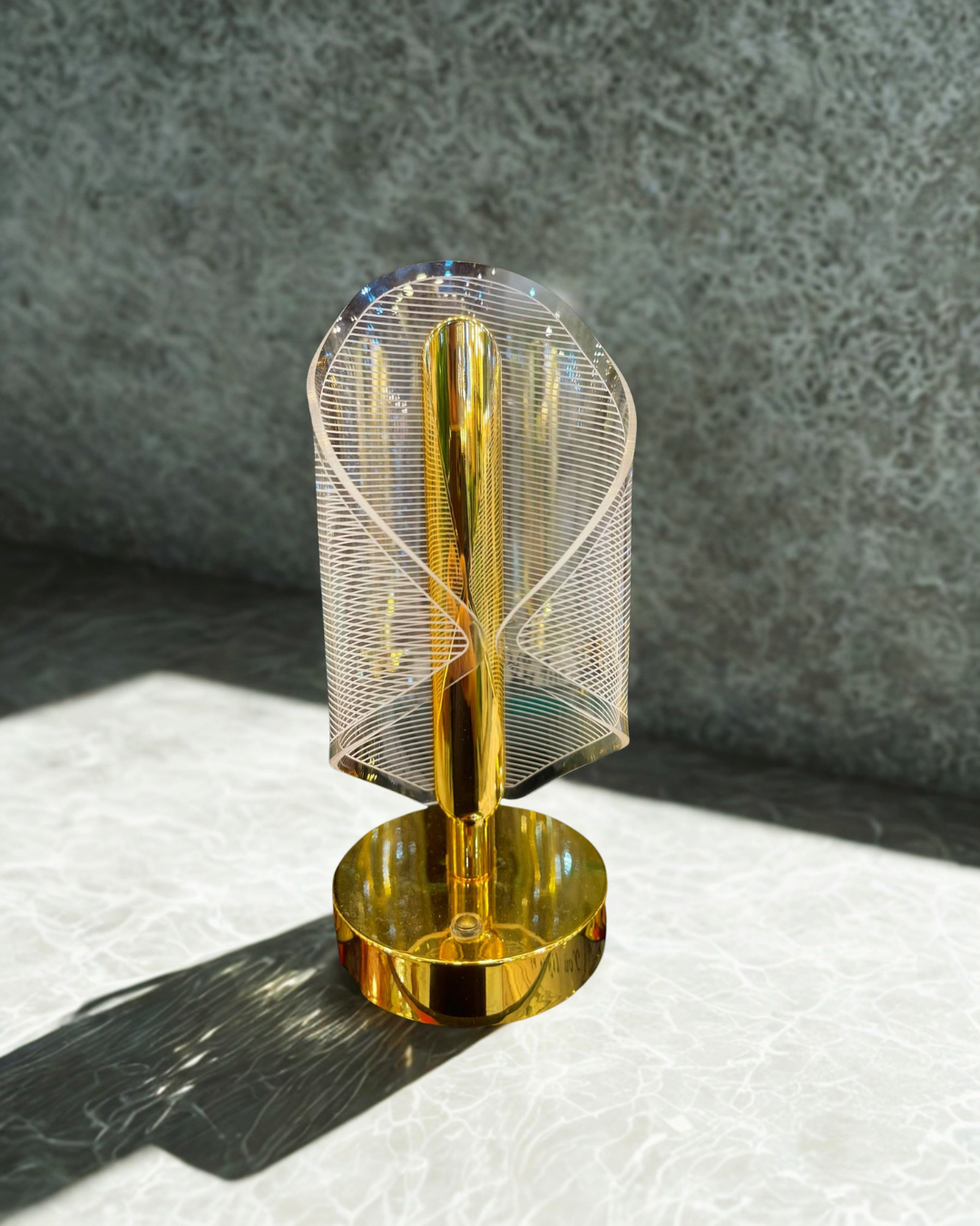 Gold & Acrylic Modern LED Desk Lamp
