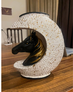 Crescent Moon Horse Bust Vase
