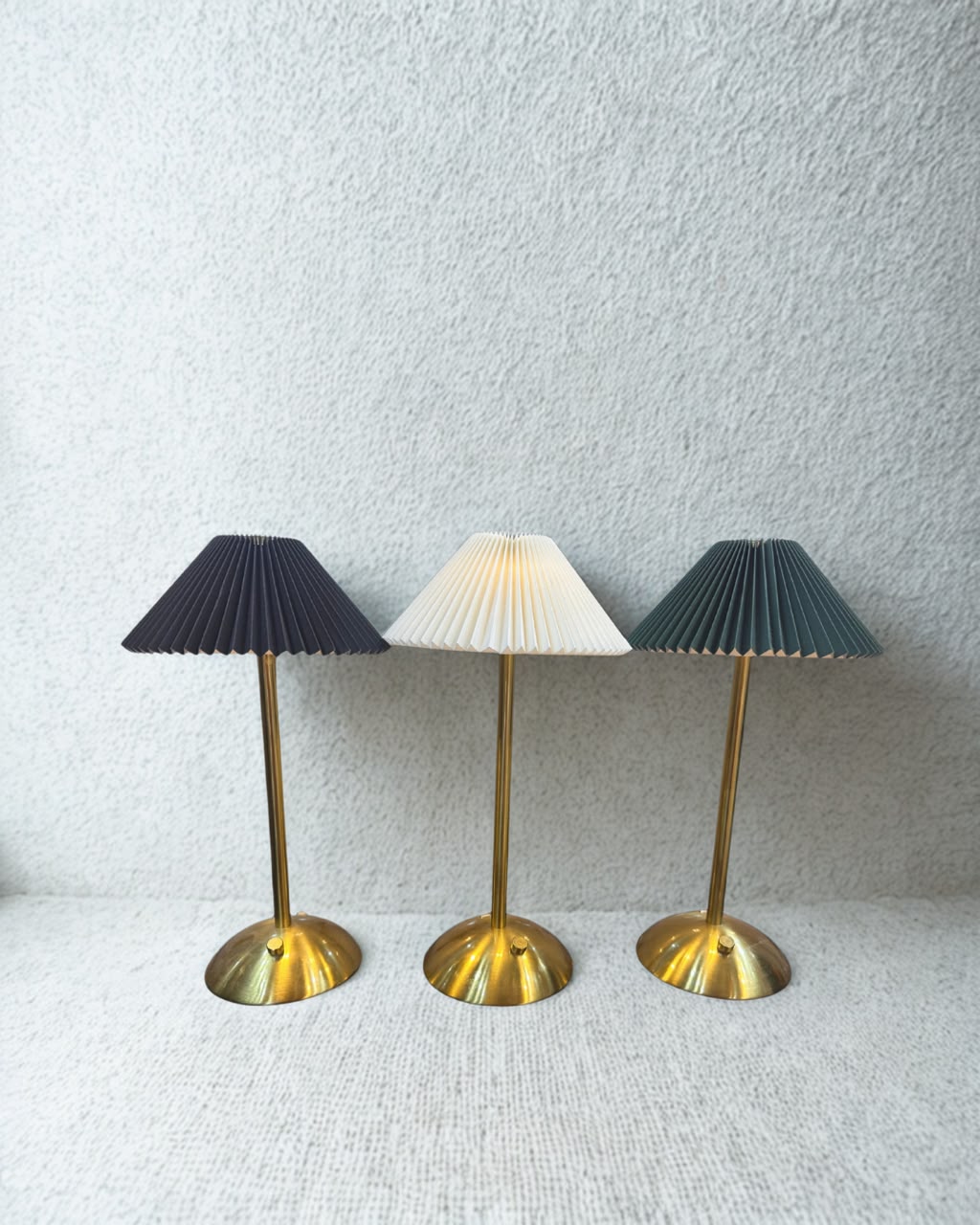 Aura Cordless Rechargeable LED Table Lamp – Luxury Pleated Wireless Lamp for Home & Bedroom