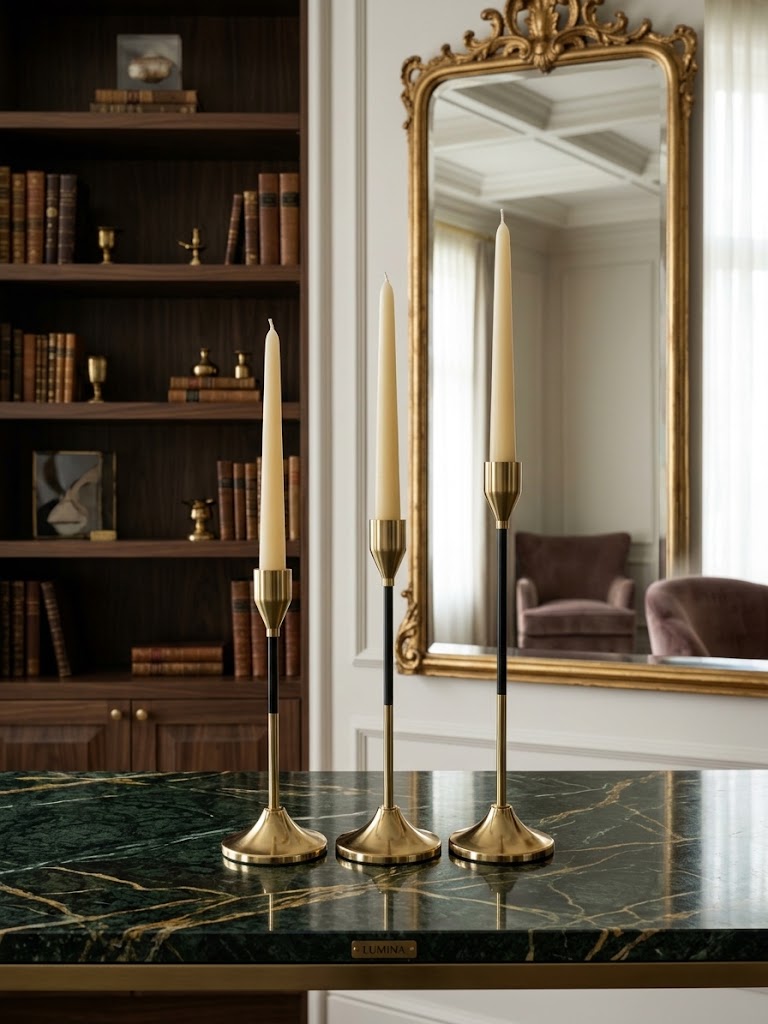 Elegant Spiral Candle Holders – Modern Gold & White Home Décor