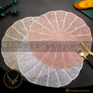 Vinyl Coasters Gold Net Set of 6 - Image 2