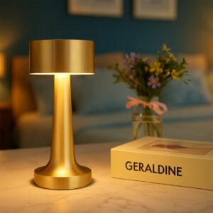 💡 Sophisticated Golden Column Table Lamp 💡