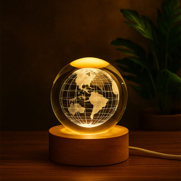 💫 Illuminated Crystal Globe 💫