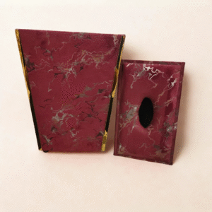 🍷 Crimson Veins Waste Bin & Tissue Box Set 🍷